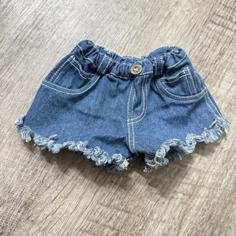 Build A Bear Vintage Cut Off Denim Shorts Blue Jean Bottoms Clothes